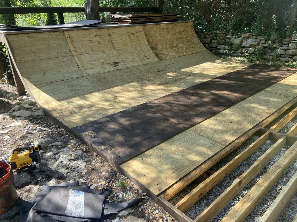 The original layers were carefully labeled and organized to put back down in the same spots.