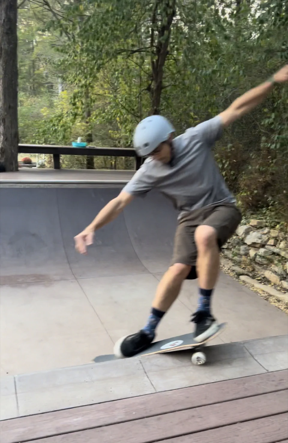 Now it skates the way it always should have, the pool coping is perfect for Smith grinds.