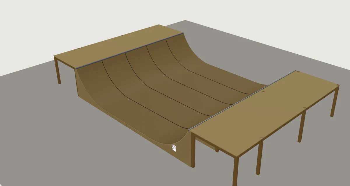 3D design render of the ramp