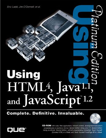 PE Using HTML 4, XML, and Java 1.2 cover
